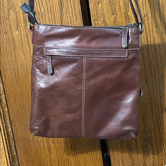 Wild West Los Angeles distressed Brown Leather Crossbody Bag purse - Picture 4 of 10